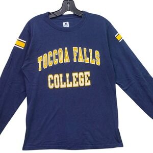 Toccoa Falls College Mens Small Russell Spell Out Academia Athleisure Preppy